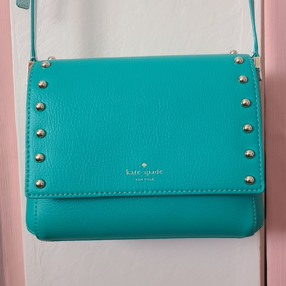 Kate Spade Sanders Place Avva Studded Crossbody in Lizard Green - Picture 5 of 8
